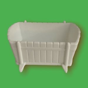1960s Vintage Indiana Milk Glass Cradle Planter